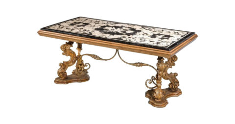 Scagliola panel-top table, ca. 1580