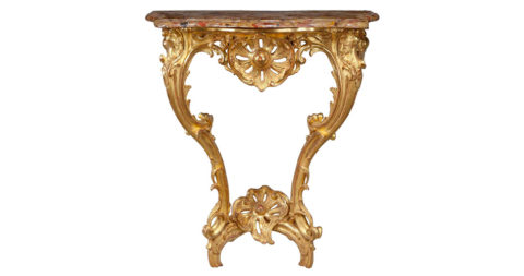 Louis XV giltwood console table, ca. 1750