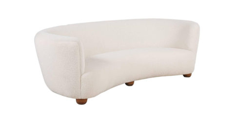 Curved Danish sofa, 1940s, offered by Jasper Maison