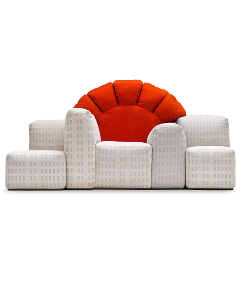 Pesce’s Sunset in Manhattan sofa, created in 1979 for Cassina