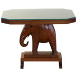 Nigerian table with elephant base, ca. 1945