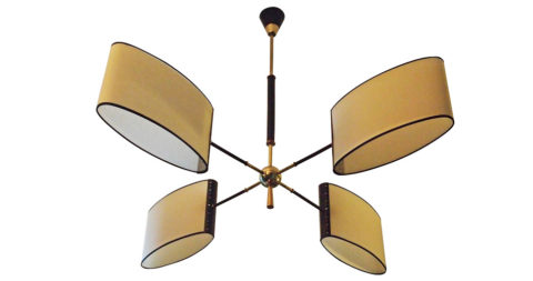 Maison Lunel chandelier, 1950s, offered by Casablanca