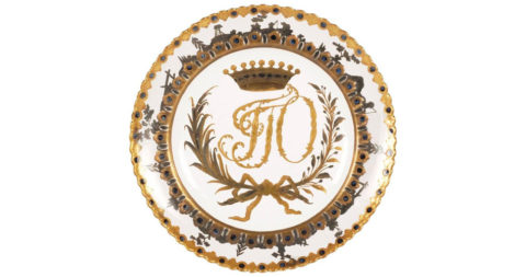 Russian Orlov plate, 1763–70, offered by John Atzbach Antiques