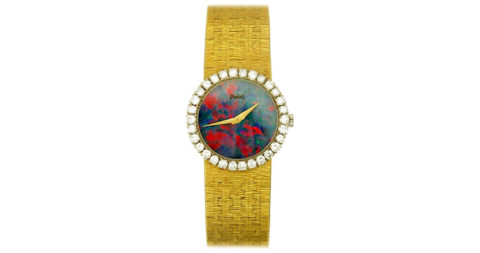 Piaget gold, diamond and opal wristwatch, 1960s, offered by Benchmark of Palm Beach