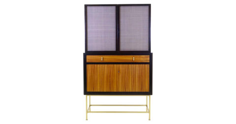 Edward Wormley for Dunbar bar cabinet, 1950s, offered by Retro Inferno