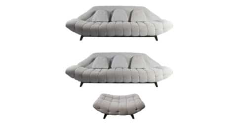 Adrian Pearsall Gondola sofa set, ca. 1960, offered by Warehouse 414