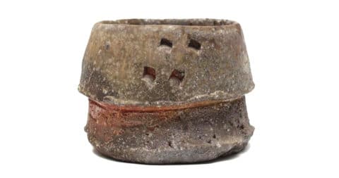 Peter Voulkos tea bowl, 1998, offered by the Nevica Project