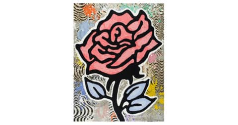 <i>The Red Rose</i>, 2015, by Donald Baechler, offered by Michael Lisi