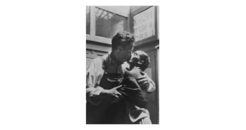 <i>Frida and Diego Caught Kissing,</i> 1933, Lucienne Bloch, offered by PDNB