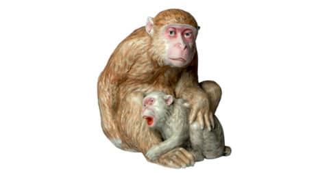 Meissen porcelain monkey, 19th century, offered by Linda Horn