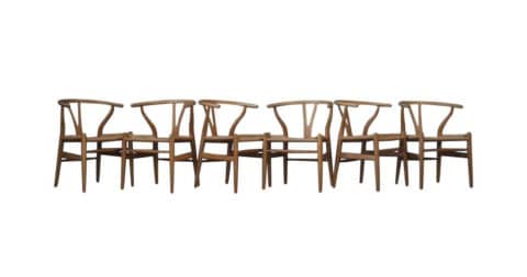 Hans Wegner Wishbone chairs, 1970s, the Modern Warehouse