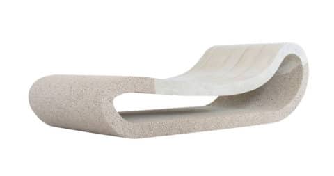 Fernando Mastrangelo cement and porcelain chaise, made to order, offered by MMaterial