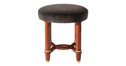 Jules Leleu stool, ca. 1940, offered by H.M. Luther