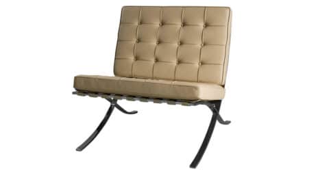 Ludwig Mies van der Rohe for Knoll Barcelona chair, 1970s reissue of 1929 original, offered by the Exchange Int