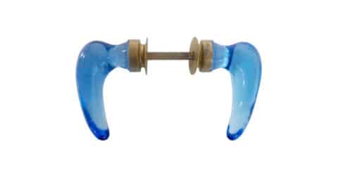 Murano glass blue door handle, 1960, offered by Neven + Neven Moderne