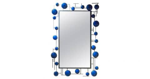 Blue enamel mirror, 2016