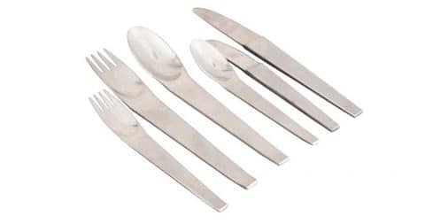 Carl Aubock stainless flatware, ca. 1960s, offered by Circa Modern