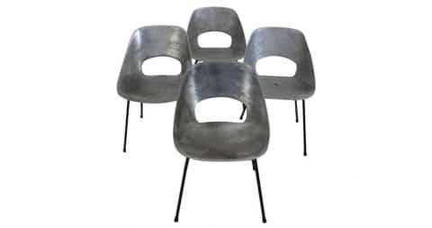 Pierre Guariche Tonneau chair, ca. 1950s, offered by Orange