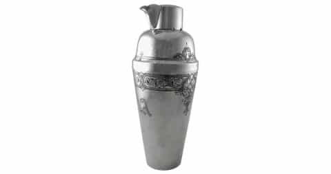 Gorham Manufacturing Company sterling-silver martini shaker, 1917, offered by Fairfield County Antique & Design Center