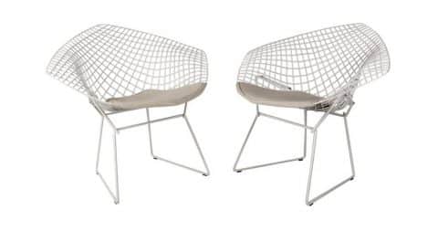 Harry Bertoia for Knoll Diamond lounge chairs, designed in 1952, produced 1990s, offered by Patina Decor 