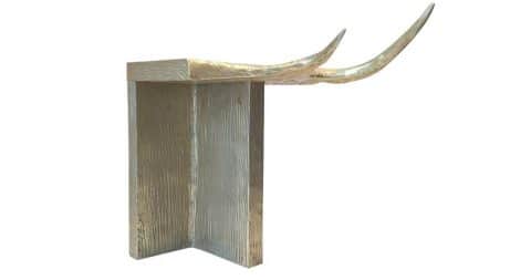 Rick Owens aluminium Stag T stool, offered by LMD/Studio