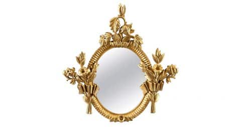 Dagobert Peche giltwood mirror, ca. 1922, offered by H.M. Luther, Inc.