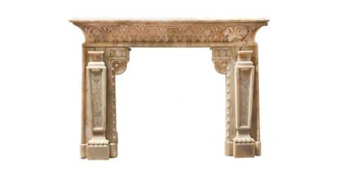 Honey onyx mantel, ca. 1850, offered by Pittet Architecturals