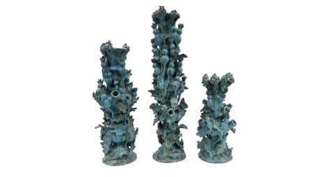 Matthew Solomon Thistle candlesticks, 2017, offered by Emily Summers Studio
