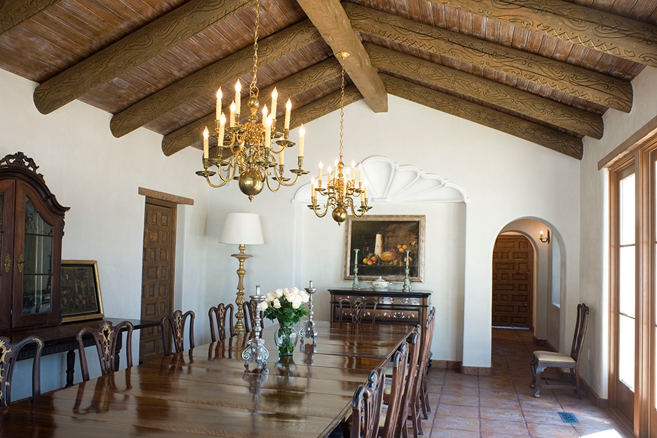 Dining room of 1940s ranch house in Jeff Davis County by Texas architect Michael Imber