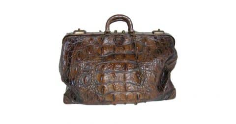Cuban crocodile doctor's bag, early 20th century, offered by Dos Gallos