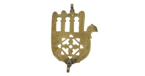 Moroccan Judaica <i>khamsa,</i> early 20th century, offered by Mosaik