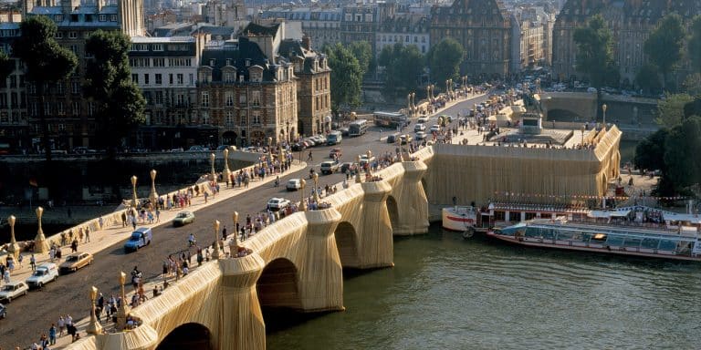 Artists Christo and Jeanne-Claude Paris Pont Neuf
