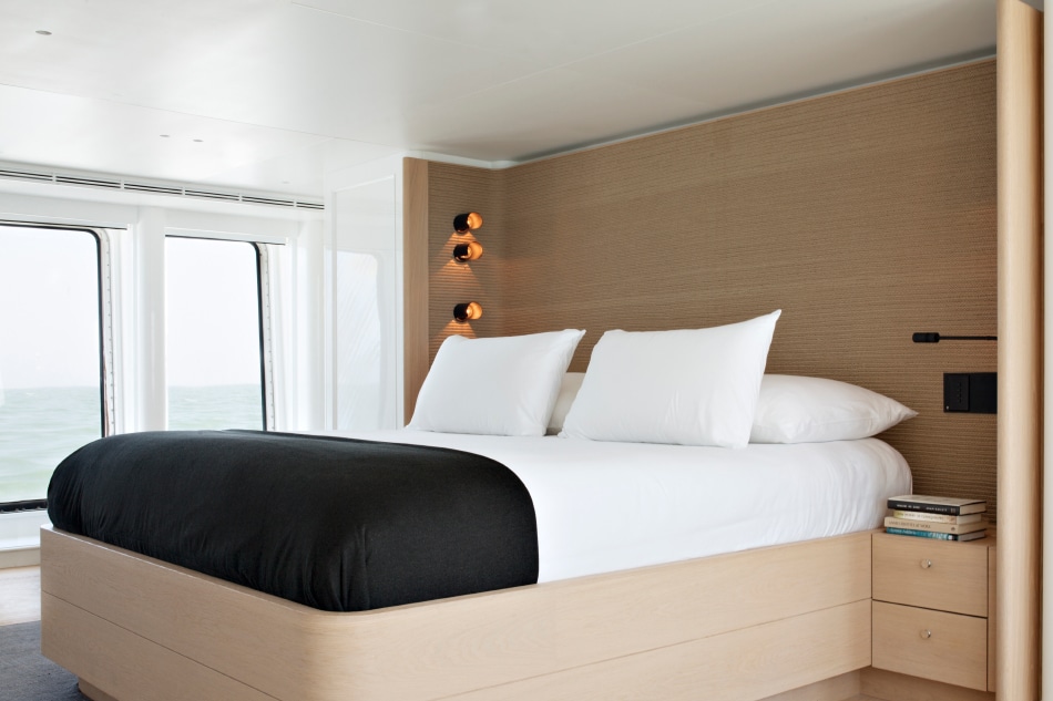 Belgian designer Vincent Van Duysen yacht RH3 master cabin