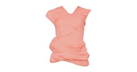 Comme des Garçons gingham top from the Body Meets Dress, Dress Meets Body collection, Spring/Summer 1997, offered by Resurrection 