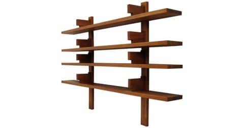 Pierre Chapo Model B 17A wall-mounted shelves, 1960s, offered by Histoire Gallery