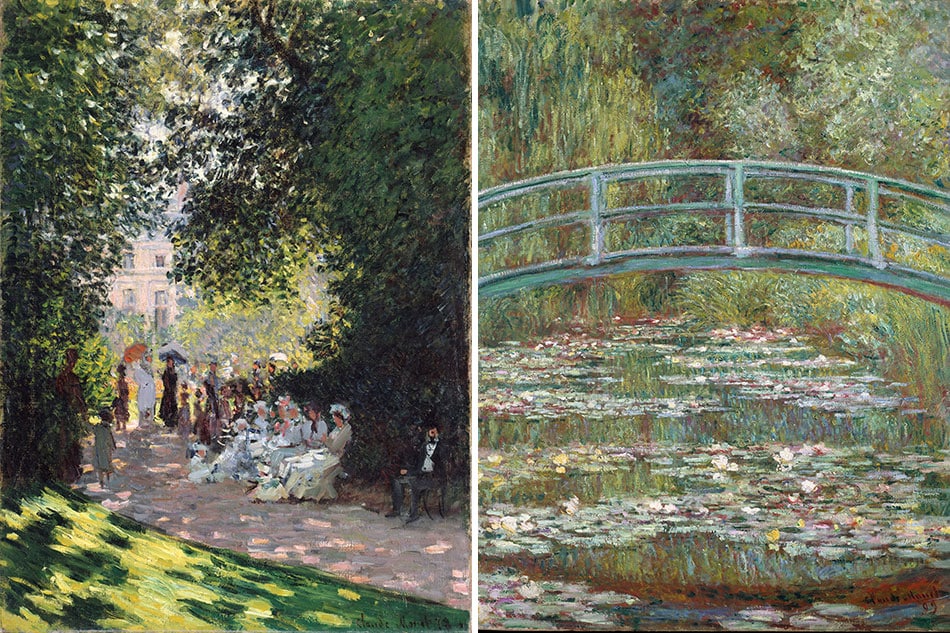 Claude Monet The Parc Monceau and Bridge over a Pond of Water Lilies Public Parks, Private Gardens: Paris to Provence French France Metropolitan Museum of Art New York