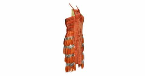 Gucci embroidered dress with feathers, 21st century, offered by Exquisite Finds