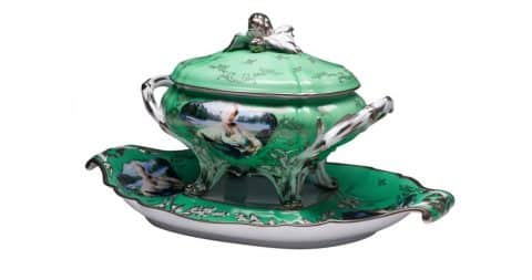 Cindy Sherman Madame de Pompadour Limoges porcelain tureen, 20th century, offered by Artware Editions