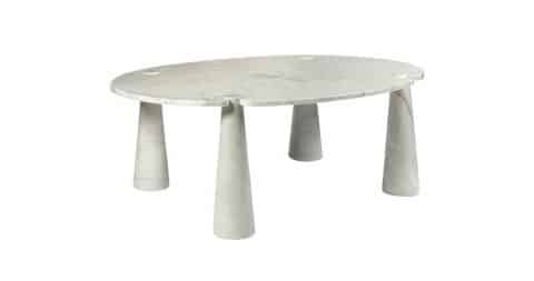Angelo Mangiarotti marble dining table, 1971, offered by Galerie Yves Gastou