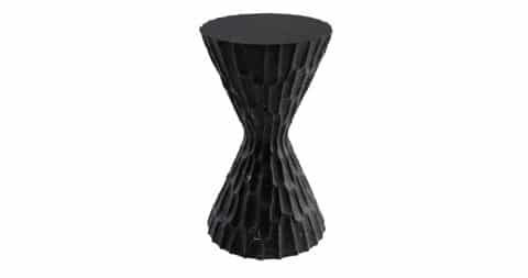 Black marble Altar side table, new, offered by Ewe Studio