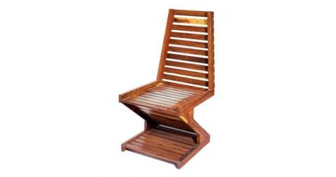  Don S. Shoemaker zigzag cocobolo-wood chair, 1981, offered by Tishu