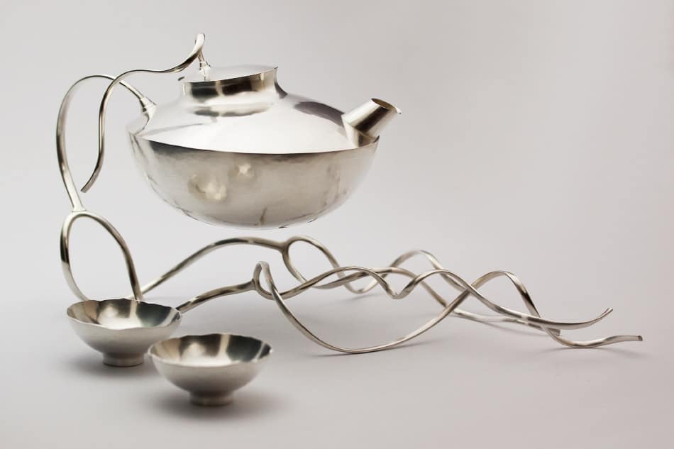 Petronella Eriksson, Silver sake jug with cups