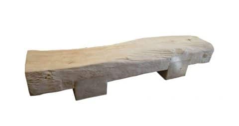 Andrianna Shamaris bleached-teak log bench, 2017, offered by Andrianna Shamaris