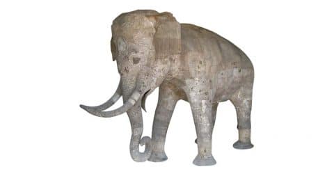 Life-size papier-mâché elephant, 1970, offered by Dos Gallos