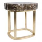 Robert Kuo Glacier brass side table, 2015
