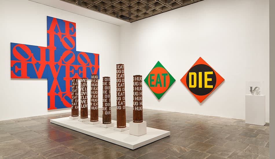 Robert Indiana installation at the Whitney Museum of American Art