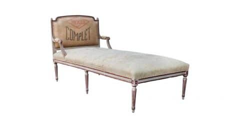Monumental chaise longue, ca. 1860, offered by Obsolete