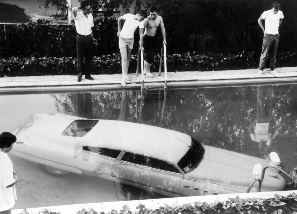 photo of car in pool