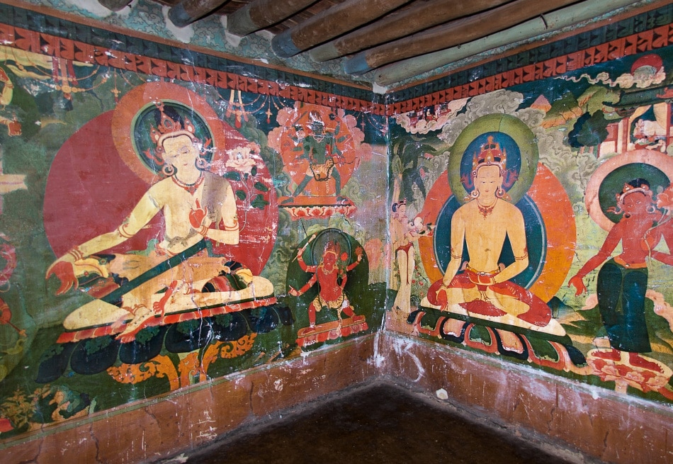 mural in chapel at Jonang Puntsoling