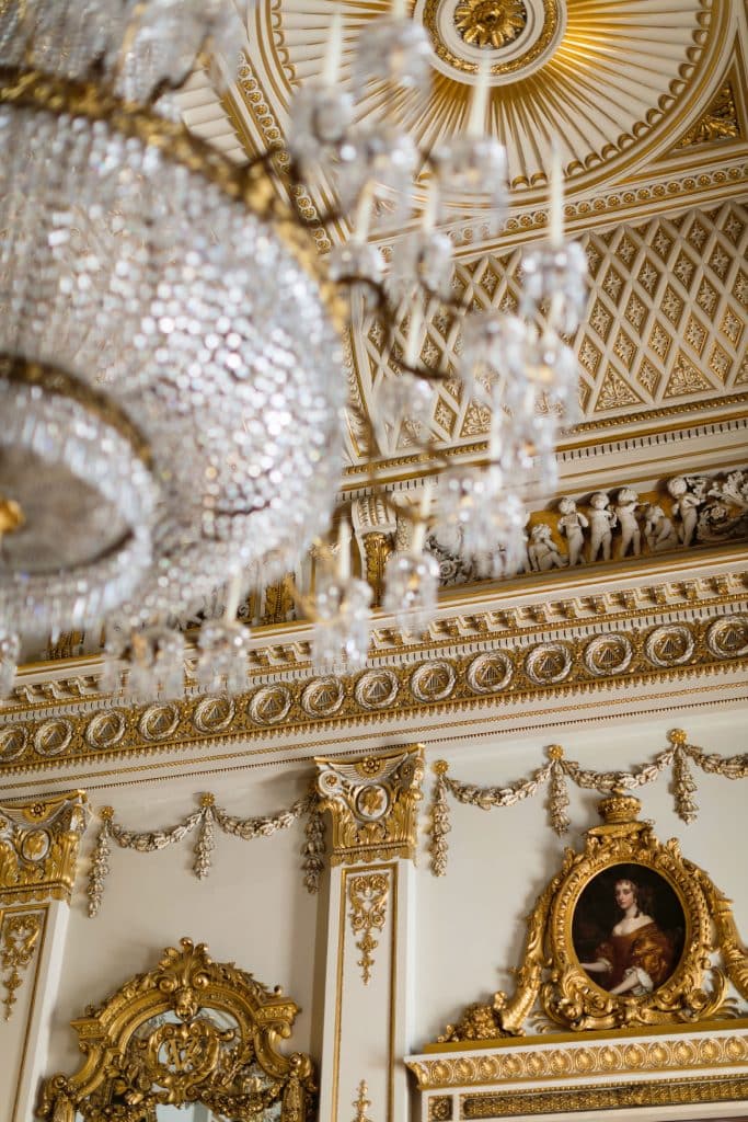 Ashley Hicks book Buckingham Palace: The Interiors Rizzoli White Drawing Room ceiling chandeliers London England